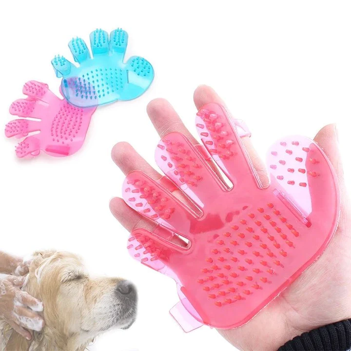 Five-Finger Pet Grooming Massage & Deshedding Glove - Image 1